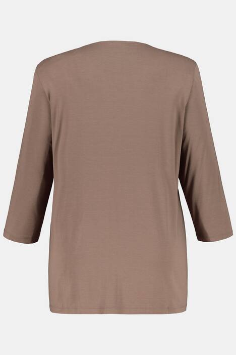 2 in 1 Sequin Inset Round Neck Stretch Knit Top