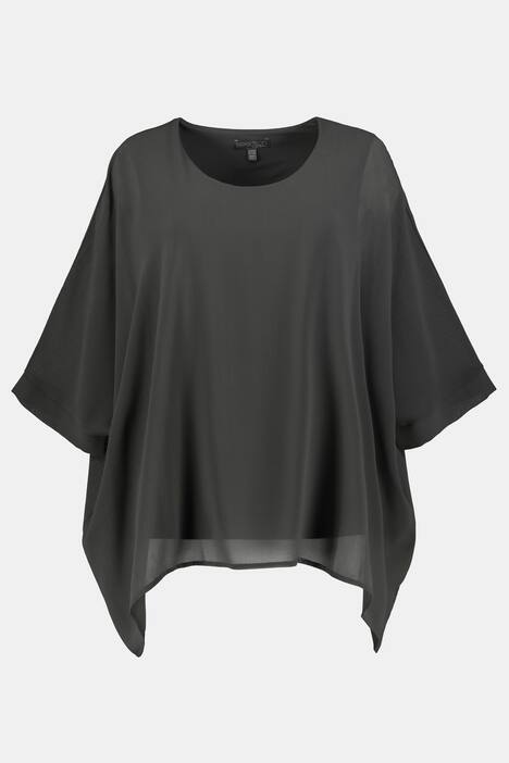 Blusenshirt, Chiffon, blickdichtes Futter
