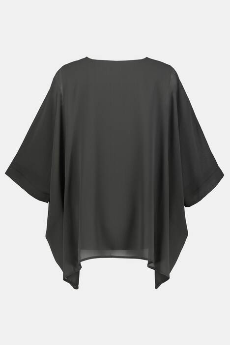 Blusenshirt, Chiffon, blickdichtes Futter