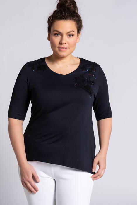 T-Shirt, Pailletten, Classic, Halbarm, selection