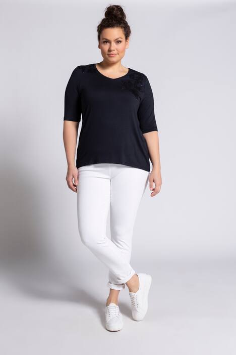 T-Shirt, Pailletten, Classic, Halbarm, selection