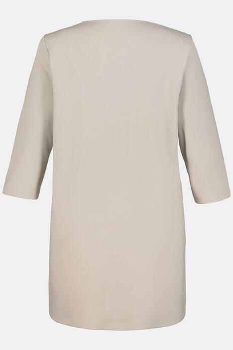 Longshirt, Blende, 3/4-Ärmel, V-Ausschnitt