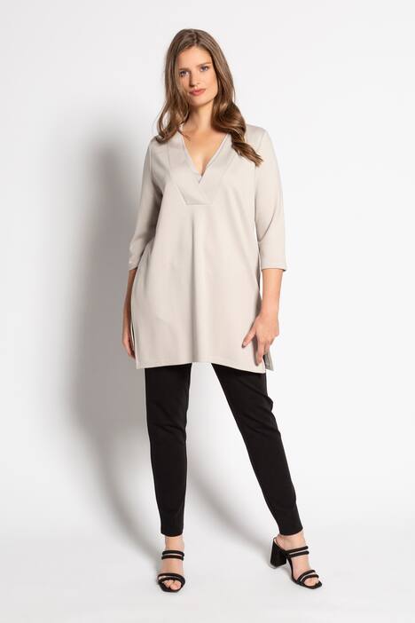Longshirt, Blende, 3/4-Ärmel, V-Ausschnitt