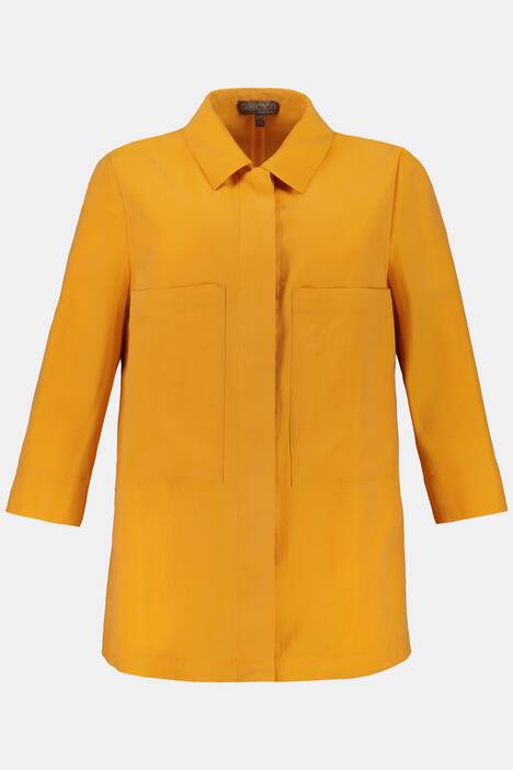 Distinctive Pockets Lyocell Blend Blouse Jacket