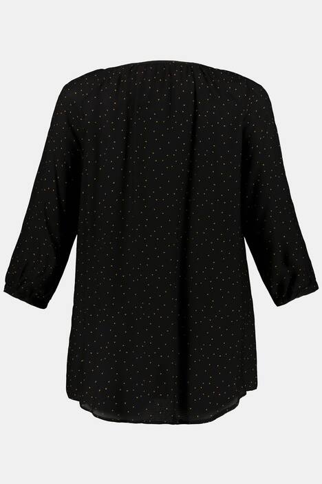Bluse, Crepe mit Mkro-Dots, 3/4-Ärmel, selection