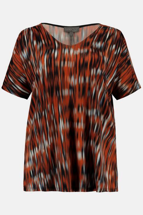 Slinkyshirt, Streifen-Design, oversized, Halbarm, selection