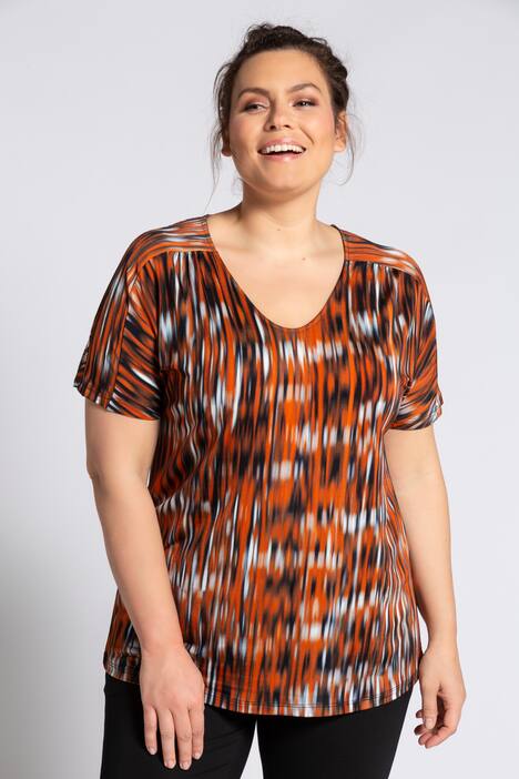 Slinkyshirt, Streifen-Design, oversized, Halbarm, selection