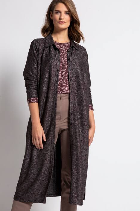 Longbluse, Glitzerstrick, Langarm, selection