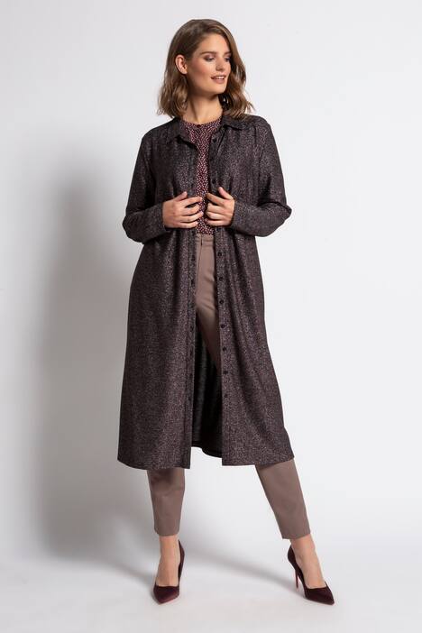 Longbluse, Glitzerstrick, Langarm, selection