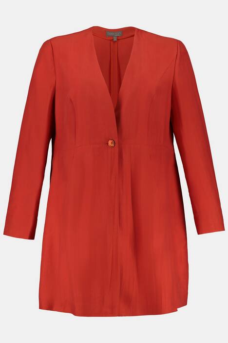 Longblazer, Lyocell, V-Ausschnitt, Langarm, selection