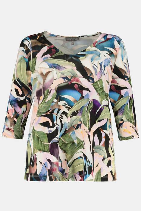Slinkyshirt, farbiges Dschungel-Design, 3/4-Ärmel, selection