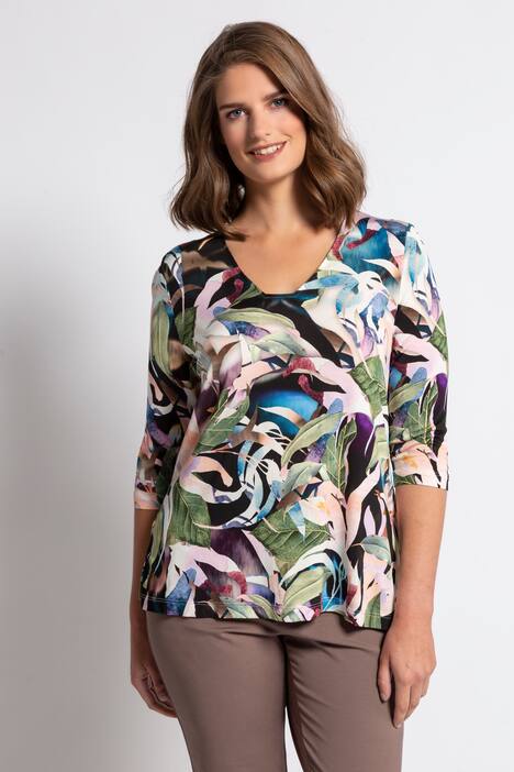 Slinkyshirt, farbiges Dschungel-Design, 3/4-Ärmel, selection