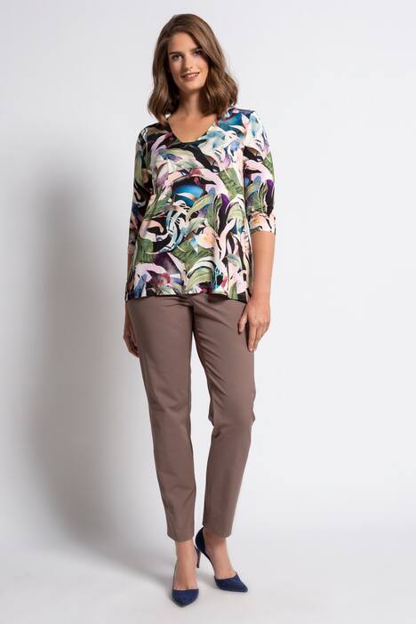 Slinkyshirt, farbiges Dschungel-Design, 3/4-Ärmel, selection