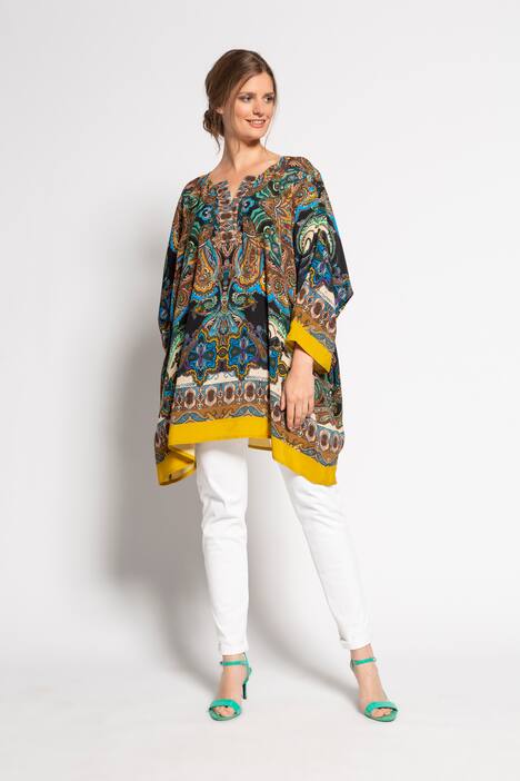 Tunika, oversized, Paisleys mit Bordüren, oversized, selection