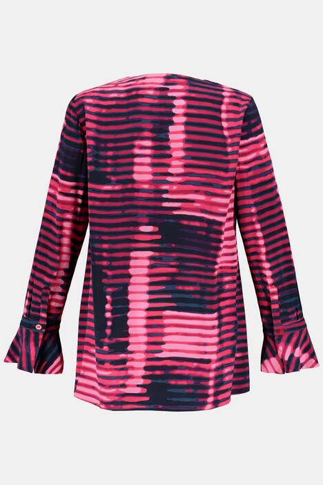 Tunika, Cupro-Qualität mit Streifen-Design, Langarm, selection