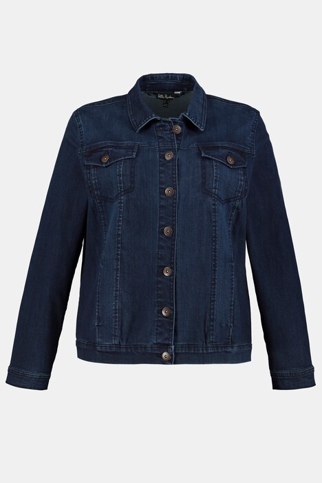 Jeansjacke, Hemdkragen, Darkdenim