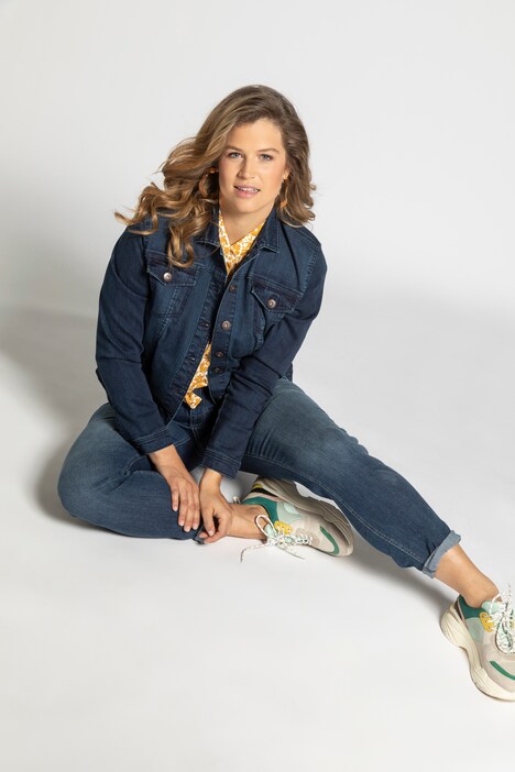 Jeansjacke, Hemdkragen, Darkdenim