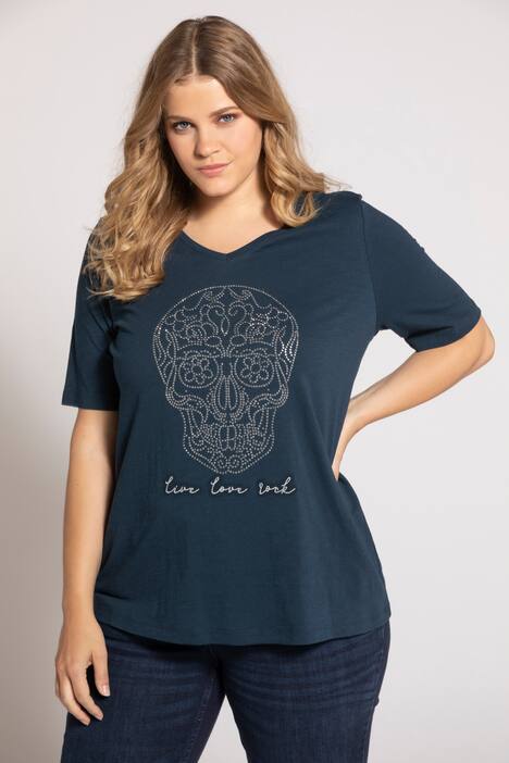 T-Shirt, Zierstein-Totenkopf, Classic, Baumwolle