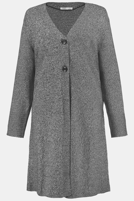 Long-Cardigan, Knöpfe, weicher Feinstrick, Biobaumwolle