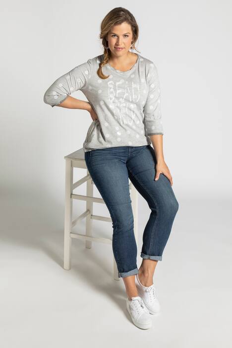 Shirt, Motiv BEAUTIFUL, Classic, Pailletten, 3/4-Arm