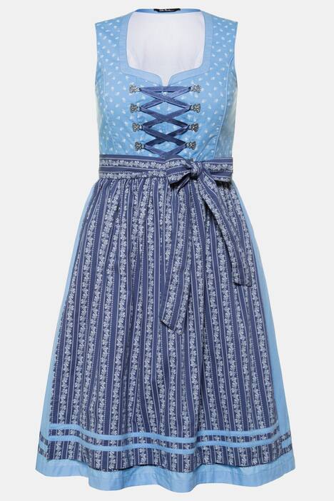 Dirndl, geblümt, Zierschnürung, passende Schürze