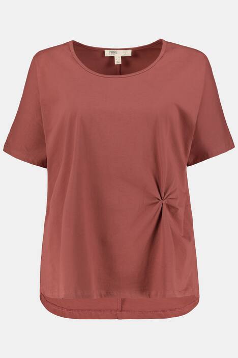 T-Shirt, Raffung, Oversized, Biobaumwolle