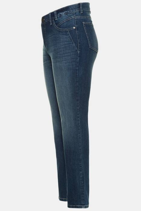 Jeans Sarah, Krempel-Zierband, schmale 5-Pocket-Form