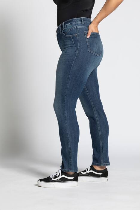 Jeans Sarah, Krempel-Zierband, schmale 5-Pocket-Form