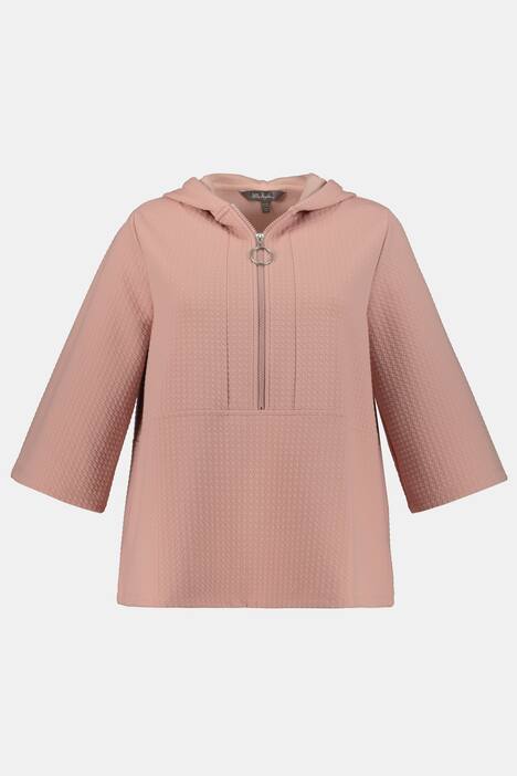 Kapuzenshirt, Struktur, A-Linie, Zipper, 3/4-Arm