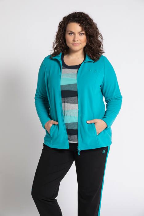 Fleecejacke, Baukasten-Modell, Stehkragen
