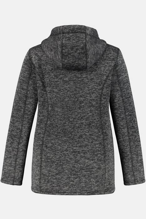 Strickfleece-Jacke, Kapuze, 2-Wege-Zipper