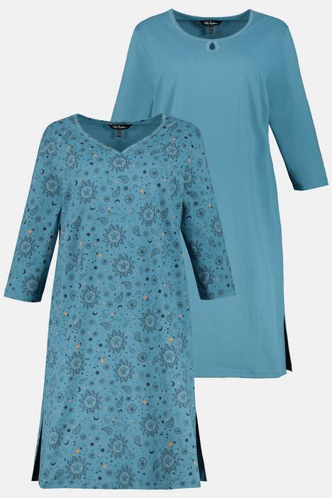 2 Pack Eco Cotton Celestial Print Sleep Tees