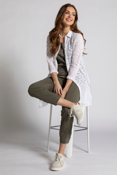 Bluse Identity, lang, Hemdkragen, Langarm