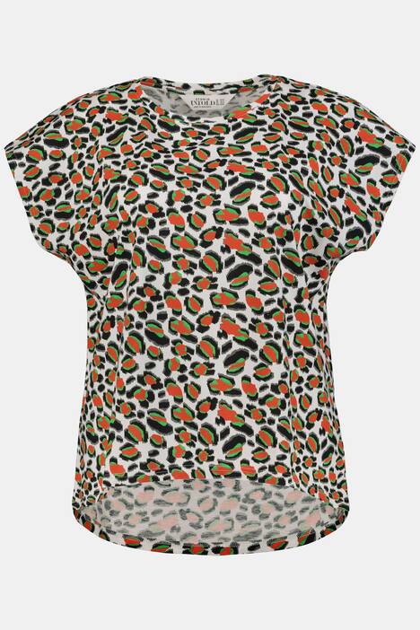 Shirt, oversized. Color-Leo, Saum gerundet