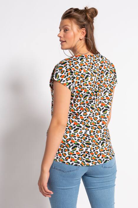 Shirt, oversized. Color-Leo, Saum gerundet