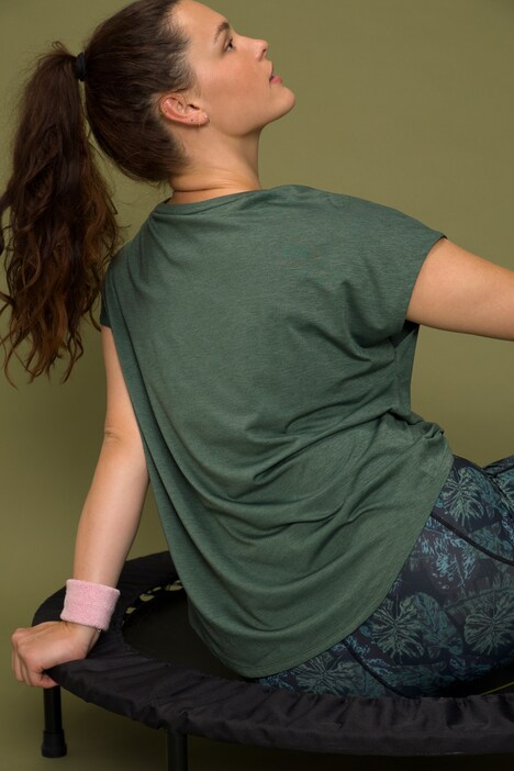 Sport Shirt, oversized, Rundhals, Halbarm
