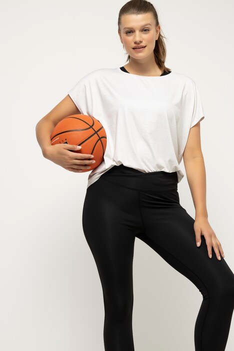 Sport Shirt, oversized, Rundhals, Halbarm
