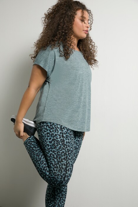 Maglia sportiva dal taglio oversize con scollo a girocollo e mezze maniche