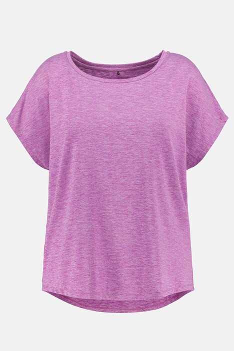 Maglia sportiva dal taglio oversize con scollo a girocollo e mezze maniche