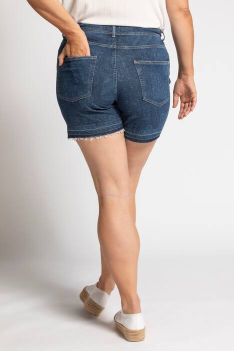 Fringe Hem Mandy Fit Denim Shorts