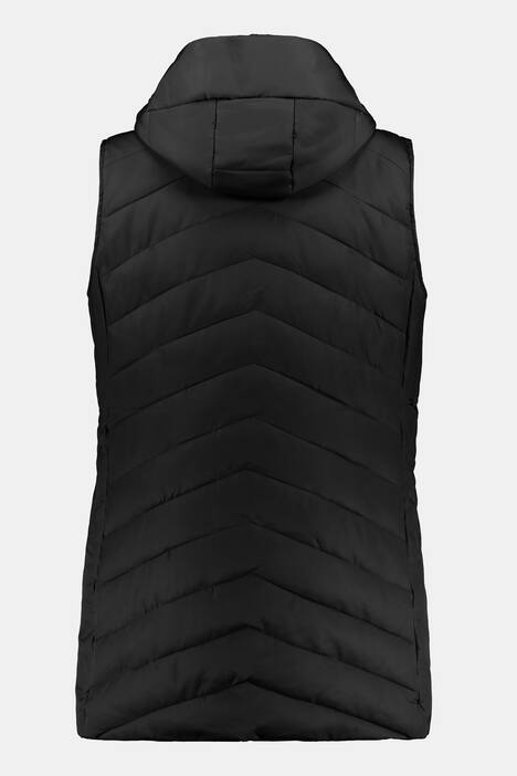 Quilted Long Hooded Fully Lined Vest