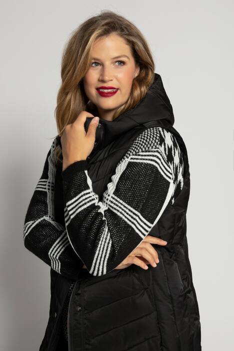Quilted Long Hooded Fully Lined Vest