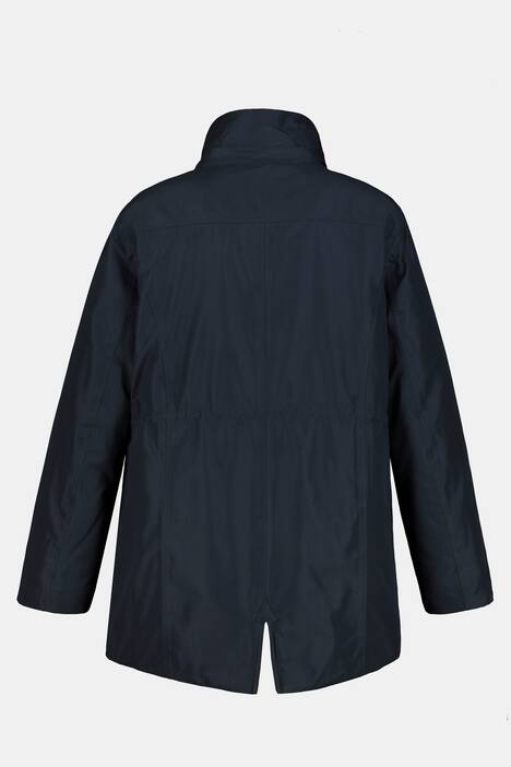 Parka, wasserabweisend, Lederoptik-Details, Webpelz-Kapuze