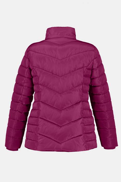 Steppjacke, edel schimmernd, Webpelz-Kapuze