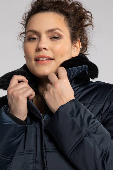 Steppjacke, wasserabweisend, Webpelz-Kragen abnehmbar