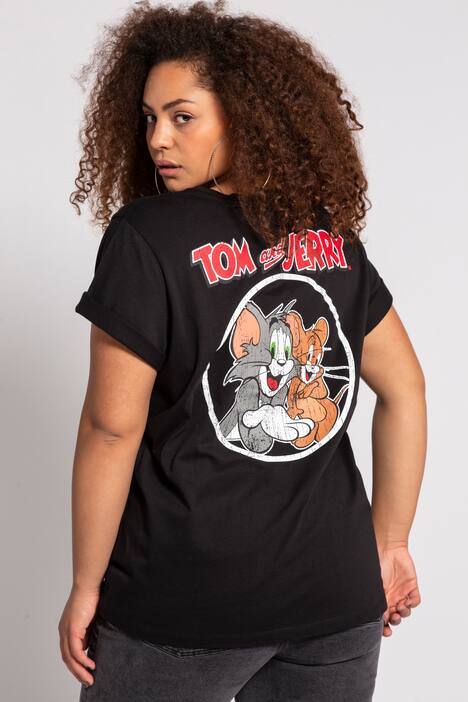 Shirt, Tom und Jerry, oversized, Halbarm