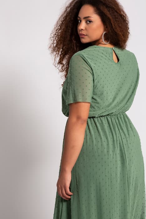 Meshkleid, gepunktet, doppellagig, blickdichtes Jersefutter