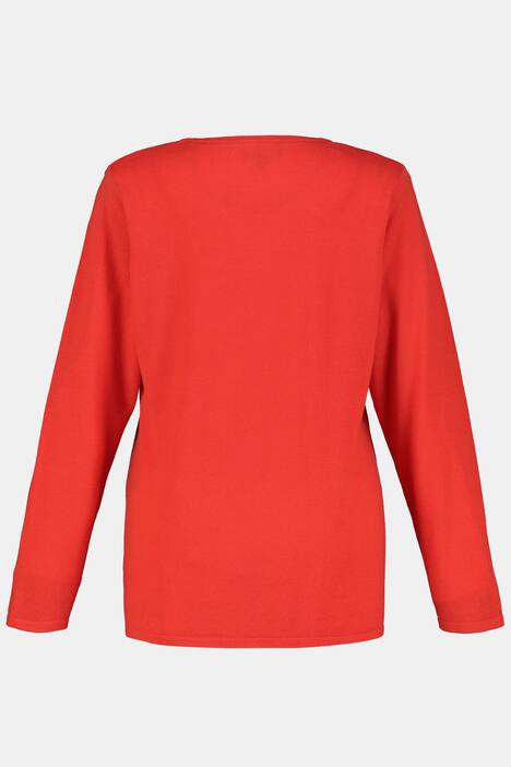 Lightweight Wool V-Neck Fine Knit Sweater