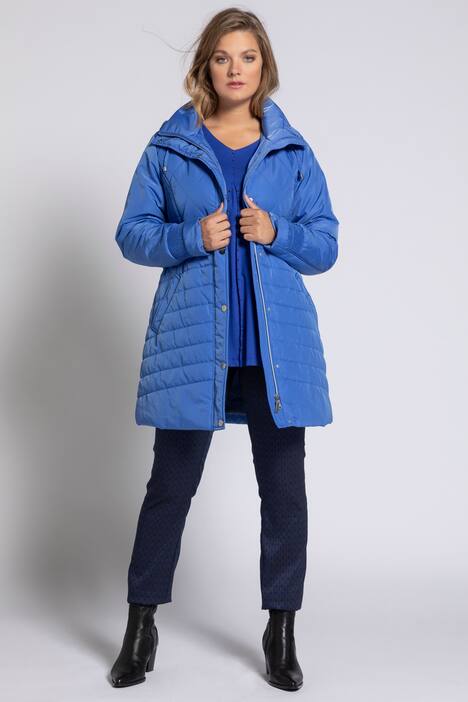 Steppjacke, Smok-Details, Gürtel, Kapuze, selection