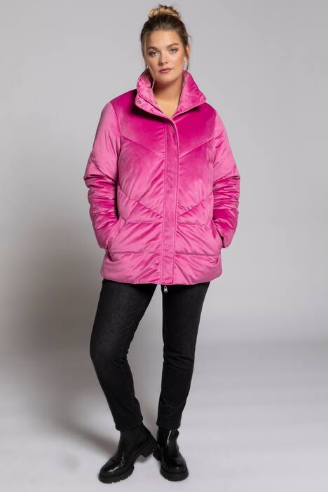 Steppjacke, Samt, Stehkragen, selection
